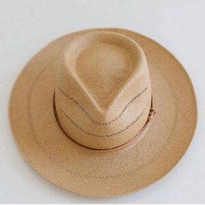 NEW GIGI PIP Arlo straw teardrop fedora in honey